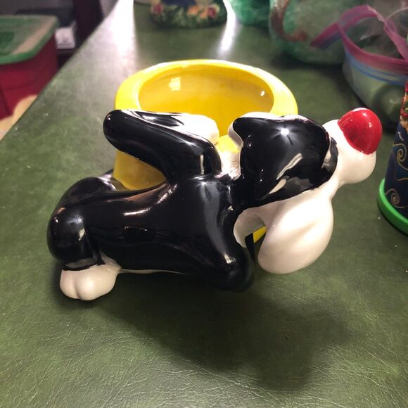 Vintage Looney Tunes Character Planter; Sylvester & Tweety Bird Ceramic Dish - Picture 10 of 12